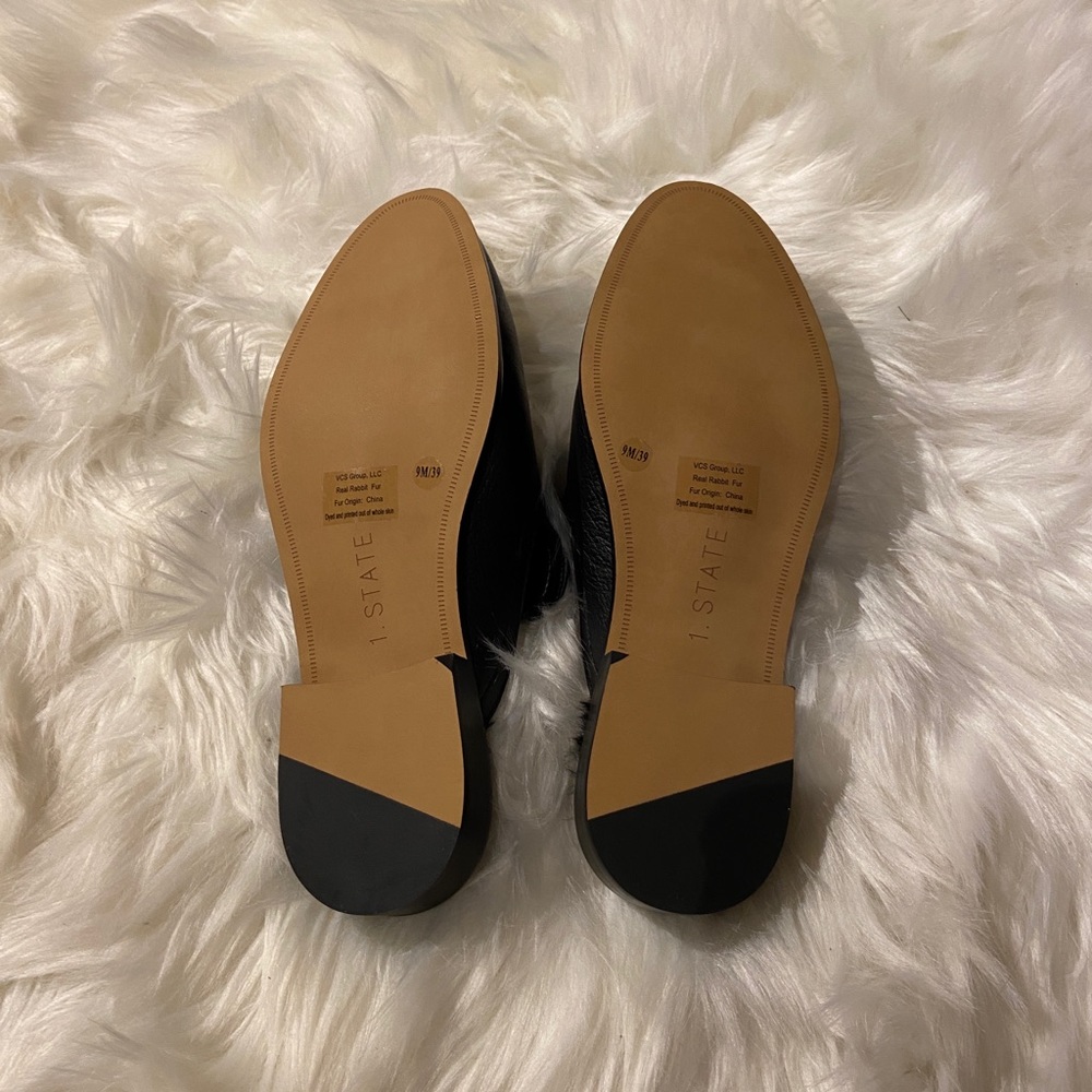 1.STATE Leather Slip-On With Dyed Rabbit Fur - Picture 5 of 6